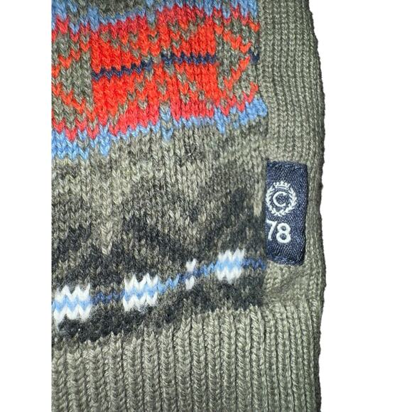 Chaps XXL Fair Isle Sweater Vest Olive V Neck Cotton Nordic Pattern Grandpacore - Picture 2 of 6